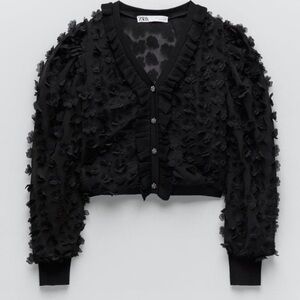 NWT Zara Black Textured Jacket